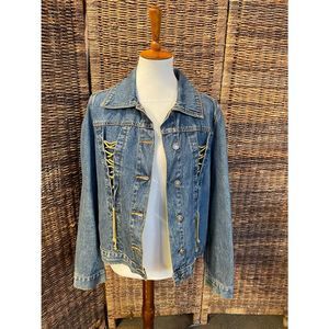 Vintage! Faded Glory Boho Denim Jacket L/XL
